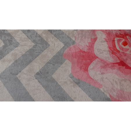 Covor modern Flamingo Living, poliester, model geometric cu design flamingo, 70 x 140 cm