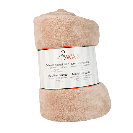 Patura pufoasa Coral Fleece, poliester, bej, 200 x 240 cm Patura pufoasa Coral Fleece, poliester, bej, 200 x 240 cm