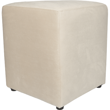 Taburet Cube, tapiterie stofa, N5 crem, 45x37x37 cm