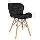 Scaun bucatarie / living Eliza, tapitat, catifea, negru, cadru de lemn, max. 110 Kg., 73 x 47 cm