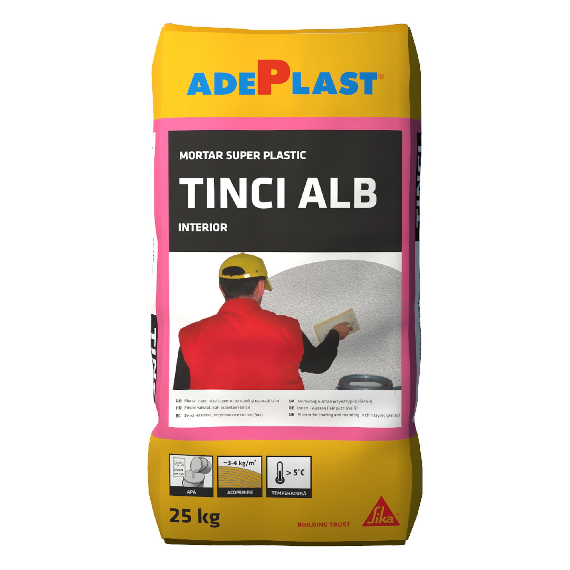 Mortar tinci Adeplast, tencuieli si reparatii, alb, interior/exterior, 25 kg