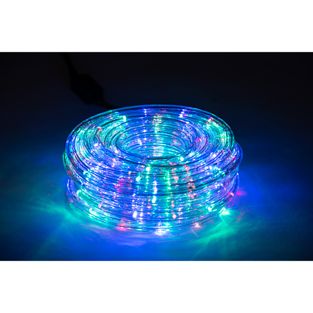 Tub luminos cu 24 LED-uri, multicolor, 10 m, interior/exterior, alimentare inclusa Tub luminos cu 24 LED-uri, multicolor, 10 m, interior/exterior, alimentare inclusa