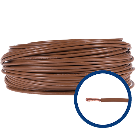 Cablu electric MYF (H05V-K) 6 mmp, izolatie PVC, maro