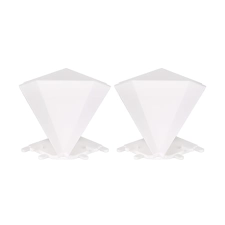 Set colturi interioare profil inaltator blat de bucatarie, plastic, alb, 2 bucati