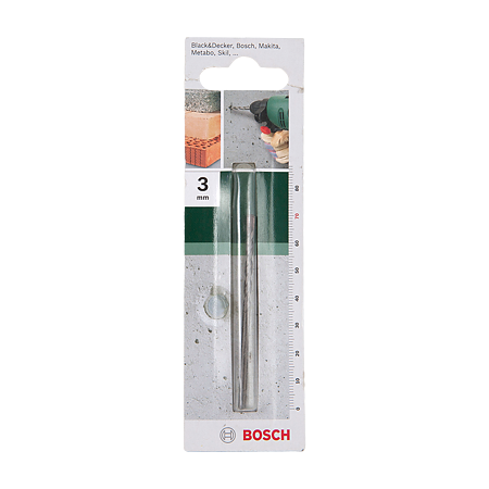 Burghiu Bosch, mandrina standard, pentru beton conform Iso 5468, 3 mm