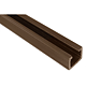 Profil U120 WPC, lemn compozit, wenge, 40 x 50 x 3000 mm
