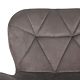Scaun bucatarie / living Eliza, tapitat, catifea, cadru de lemn, gri, max. 110 Kg., 73 x 47 cm