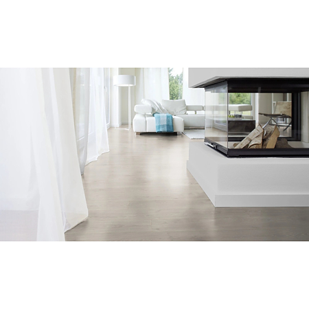 Parchet laminat 10 mm Kronotex Amazone, 3597 Oak Timeless Beige, nuanta deschisa, stejar bej, clasa de trafic 33, click Aqua Pearl, 1380 x 157 mm