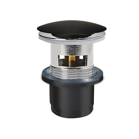 Ventil lavoar Wirquin Black Touch, alama, Quick Clac, negru mat, diametru 1 1/4 toli