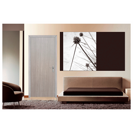 Usa interior celulara Pamate M050, model plina, reversibila, MDF, gri, toc fix, 200 x 70 cm x 3.5 cm