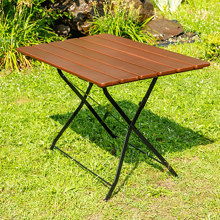 Masa dreptunghiulara gradina Bucin Mob Clasic, lemn masiv salcam, maro, 120 x 70 cm
