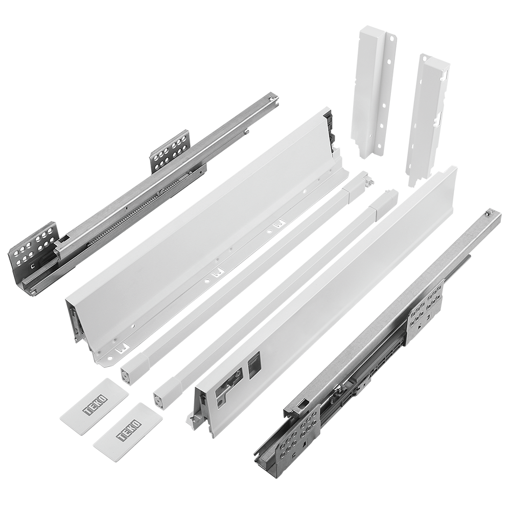 Sistem sertar Teko Clasic, alb, 40 kg, 400 mm