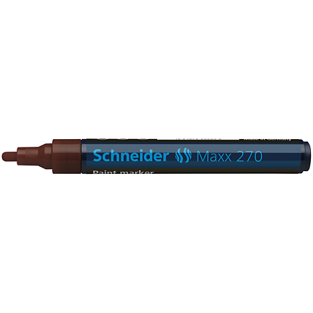 Marker permanent Schneider, varf rotund, 3 mm, cu vopsea maro