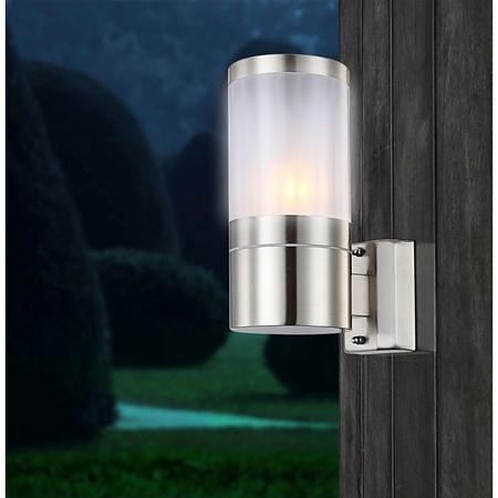 Aplica exterior Xeloo, inox, 1 sursa de iluminat, IP44, 1 x 60 W, 102 x 155 x 24 mm