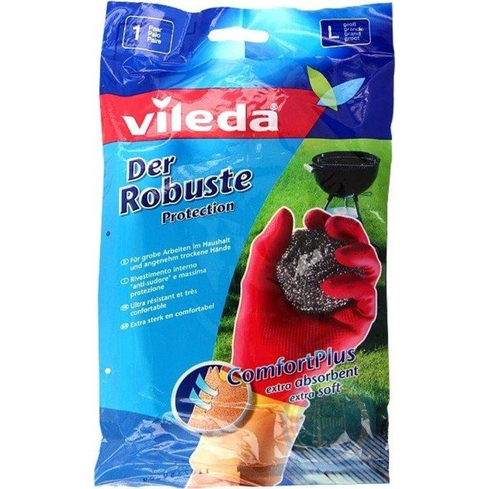 Manusi de unica folosinta Vileda Comfort Plus, latex, L