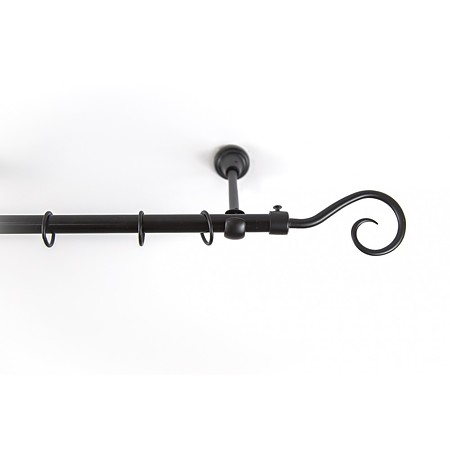 Galerie metalica fier forjat, negru, diametru 20 mm, 120 cm