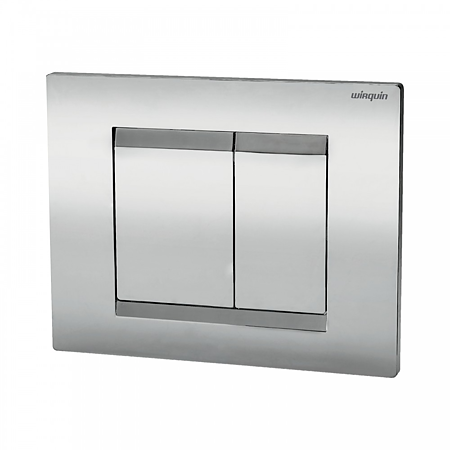 Placa comanda rezervor incastrat Wirquin Essentiel, dubla comanda, crom, 3/6 l
