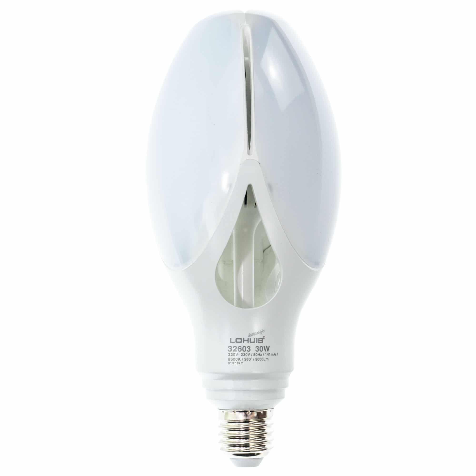 Bec LED Lohuis, flower, E27, 30W, 3000 lm, lumina rece, 6500K