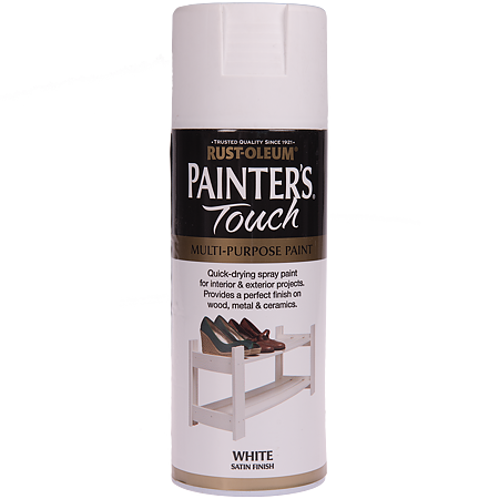 Vopsea spray decorativa Rust-Oleum Painter`s Touchs, alb satin, lucios, interior/exterior, 400 ml