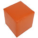 Taburet Cube, tapiterie piele ecologica, orange IP 21895, 45x37x37 cm