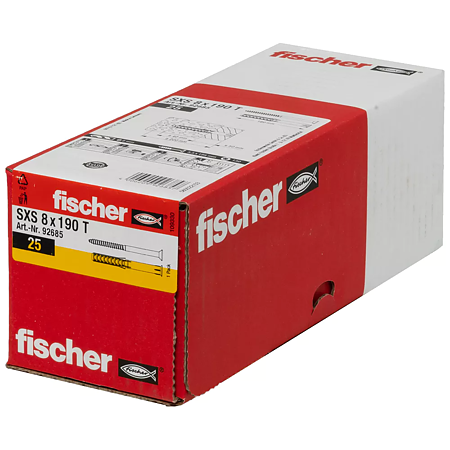 Diblu cu holsurub Fischer SXS, nylon, 8 x 190 mm, 25 bucati Diblu cu holsurub Fischer SXS, nylon, 8 x 190 mm, 25 bucati
