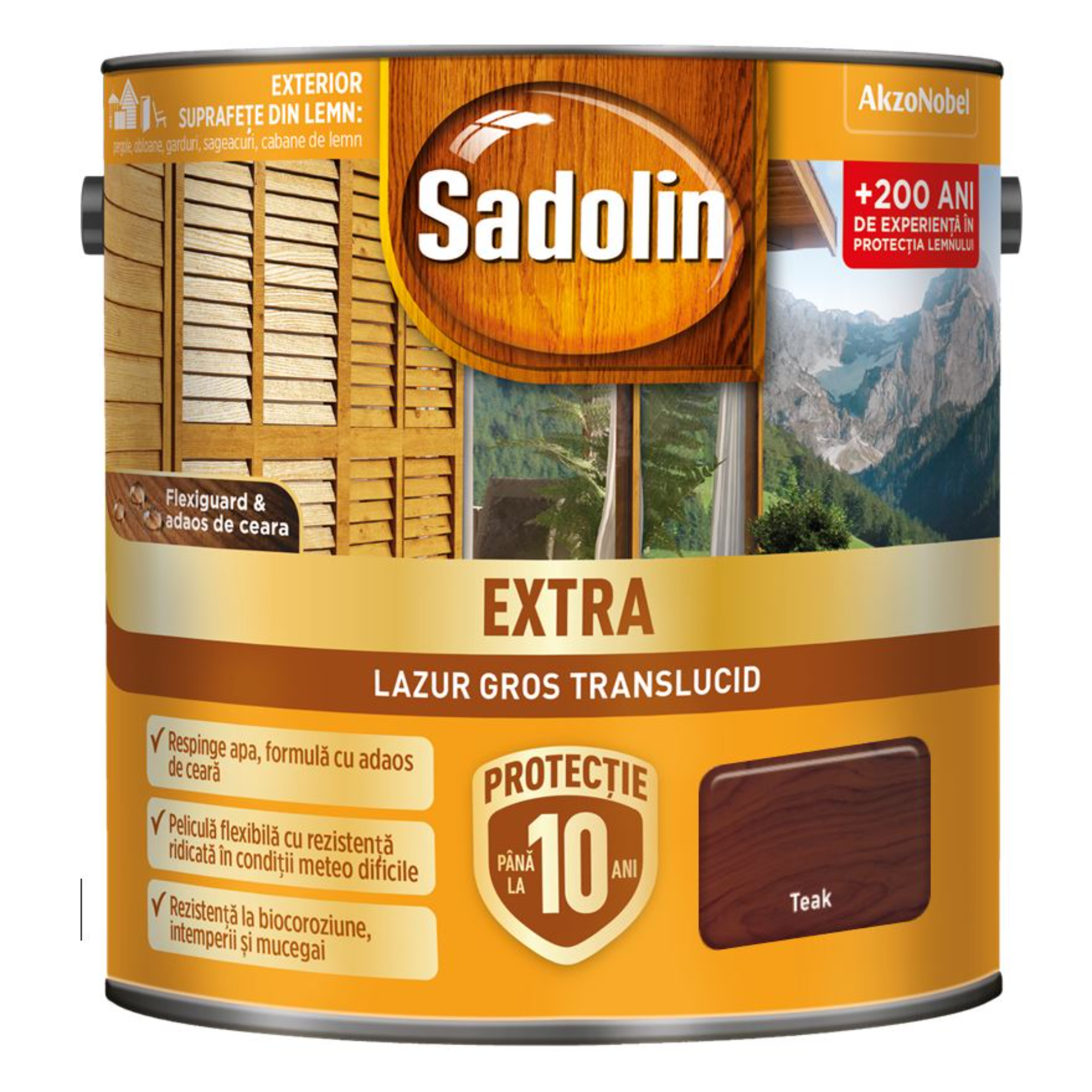 Lazura pentru lemn, Sadolin Extra, teak, exterior, 2.5 l 2.5