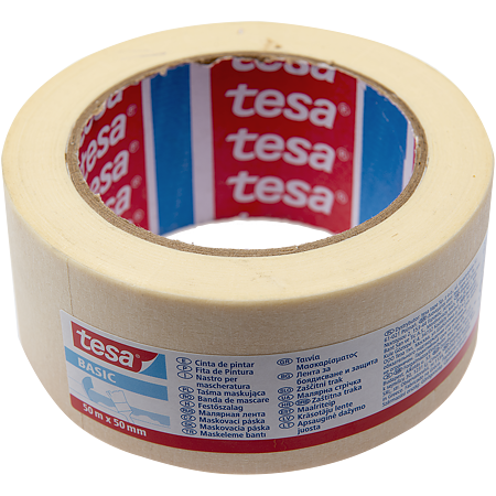 Banda mascare Tesa BASIC - 58599, crem-alb, interior, 50 mm 