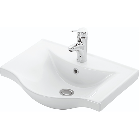 Mobilier baie Badenmob Seria 153, baza cu lavoar, MDF/PAL, alb, 55 x 45 x 81 cm