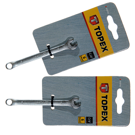 Cheie combinata fixa-inelara, Topex, 6 mm, 100 mm