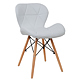 Scaun bucatarie / living Eliza, tapitat, piele ecologica, cadru de lemn, alb, max. 110 Kg., 73 x 47 cm