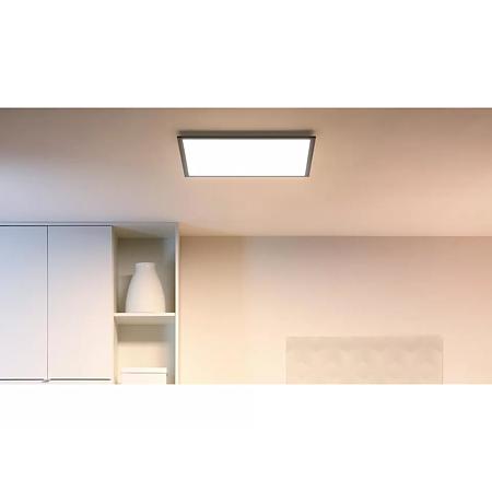 Plafoniera LED WiZ SQ, plastic/metal, 36 W, negru,  60 x 60 x 4 cm