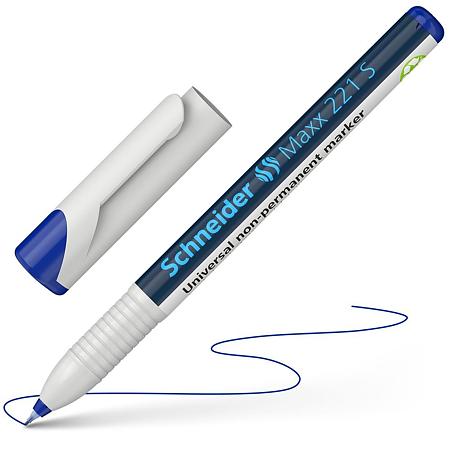 Marker nepermanent Schneider OHP 221, albastru, 0.4 mm