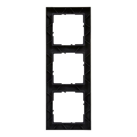 Rama de aparataj Legrand New Suno, 3 module, PVC, negru