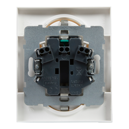 Priza dubla 2X2P+T Legrand Suno cu protectie copii, 250 V, alb