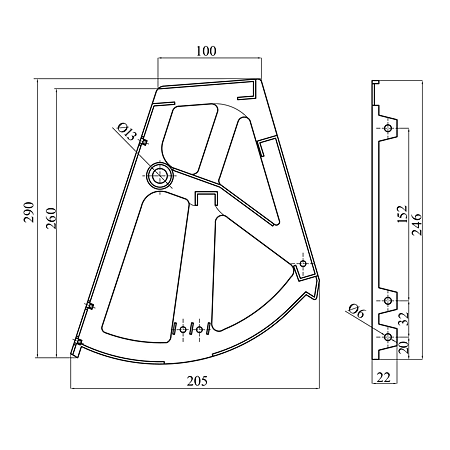 Suport din plastic pentru incaltaminte, alb (PAL 12 mm)