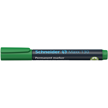 Marker permanent Schneider, varf rotund, 3 mm, cu vopsea verde