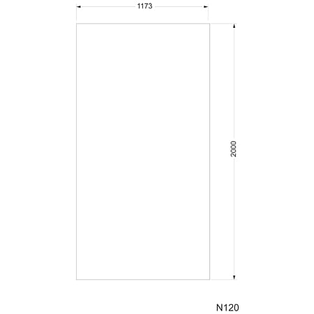 Paravan dus / walk in Sanotechnik Sanoflex N120, sticla clara, tratament Easy Clean, grosime 6 mm, fara accesorii, 118–119 × 200 cm