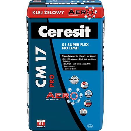 Adeziv flexibil pentru placi ceramice Ceresit CM 17, gel, interior/exterior, 22,5 kg