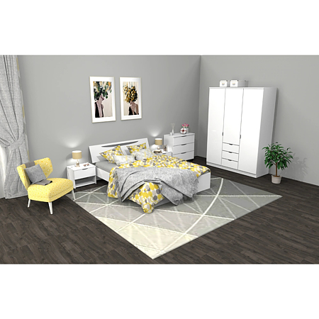 Comoda pentru dormitor Arya, 3 sertare glisante, alb mat, 39 x 81 cm Comoda pentru dormitor Arya, 3 sertare glisante, alb mat, 39 x 81 cm