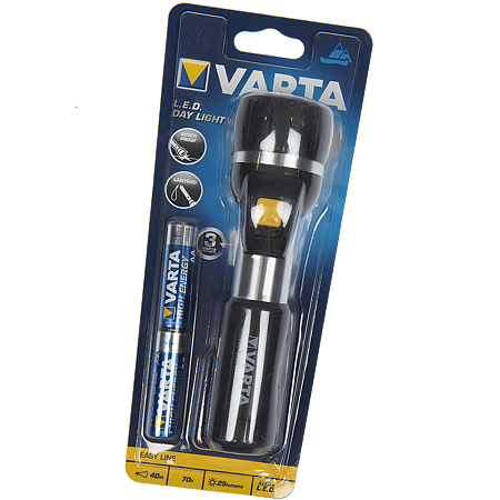 Lanterna Varta, led day light, 2 baterii