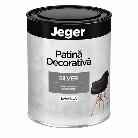 Patina decorativa cu efect argintiu Jeger, 0,75 l