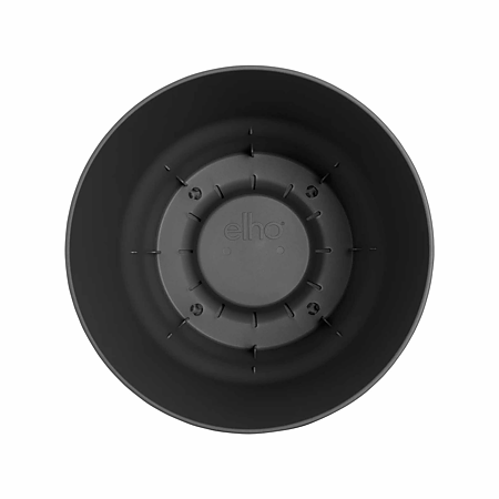Ghiveci cu rezervor de apa Elho Greenville, plastic, negru, diametru 16 cm