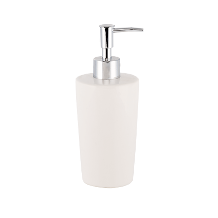 Dispenser sapun lichid Tatay Ronda, ceramica, alb, fixare perete, 13 cm
