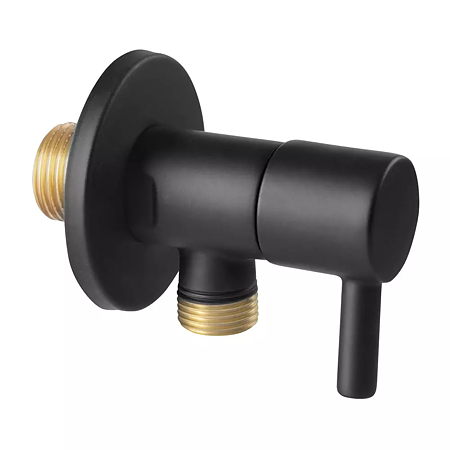 Robinet coltar Ferro Rotondo Z295-BL, cartus ceramic, negru mat, 1/2”x3/8”