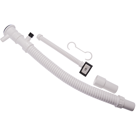 Sifon flexibil cu ventil, preaplin si racord masina spalat Instal Impex, polipropilena, 6/4", Ø 50 mm