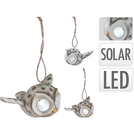 Lampa solara cu LED Bufnita, de exterior, 2xLED,  15.5 cm