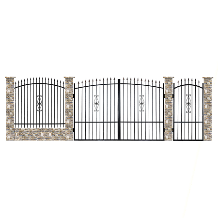 Poarta pietonala reversibila Lara, fier forjat, negru, 1000 x 2050 mm Poarta pietonala reversibila Lara, fier forjat, negru, 1000 x 2050 mm