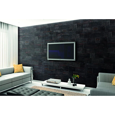 Piatra decorativa Modulo Brasilia, negru, interior/exterior Piatra decorativa Modulo Brasilia, negru, interior/exterior