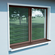 Glaf metalic exterior Caretta Briliant Z250, otel, maro, RAL 8017, 3000 x 250 mm
