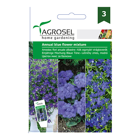 Seminte de amestec de flori anuale albastre, Agrosel